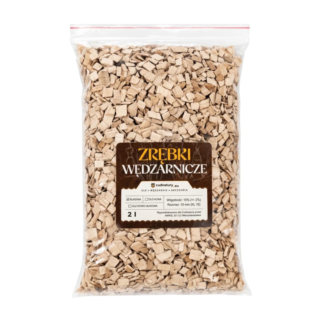 Zrębki wędzarnicze olchowo-bukowe – 2 litry