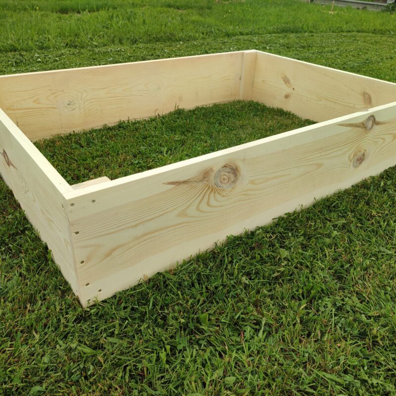 Grządka podwyższana 150x100x30 cm sosnowa naturalna