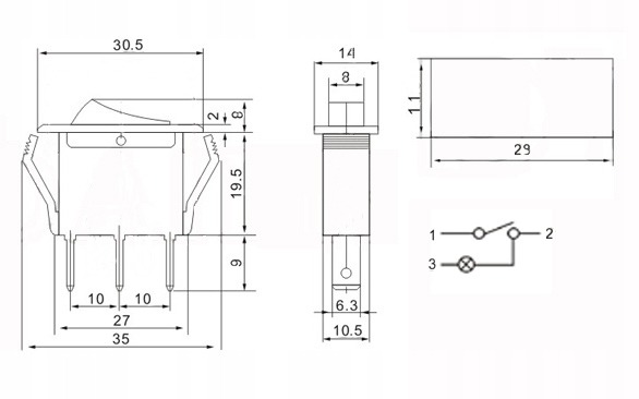 Przelacznik-230V-KCD3-kolyskowy-podsw-RED-Producent-Chiny Przelacznik 230v kcd3 kolyskowy podsw red producent chiny